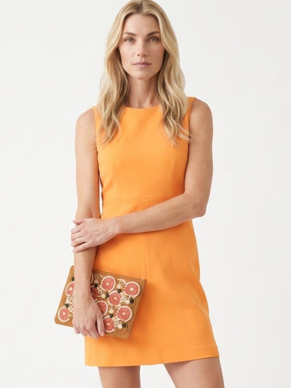 DIANE VON FURSTENBERG | Carrie Shift Dress Orange